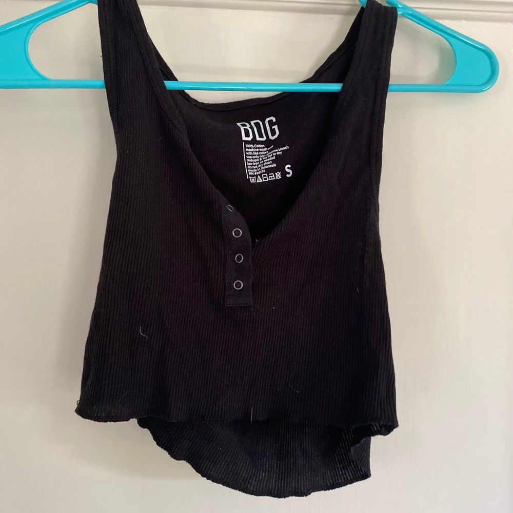 Black tank top